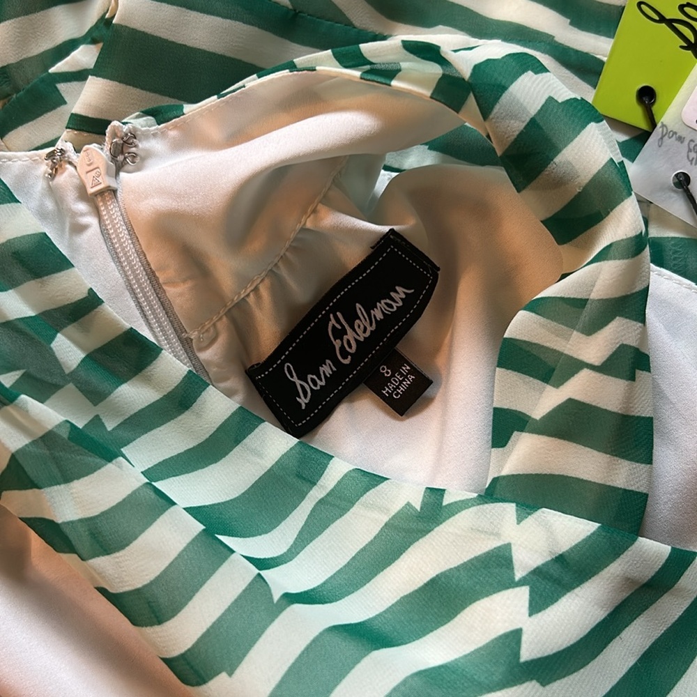 Sam Edelman Green and White Midi Dress - Picture 8 of 14
